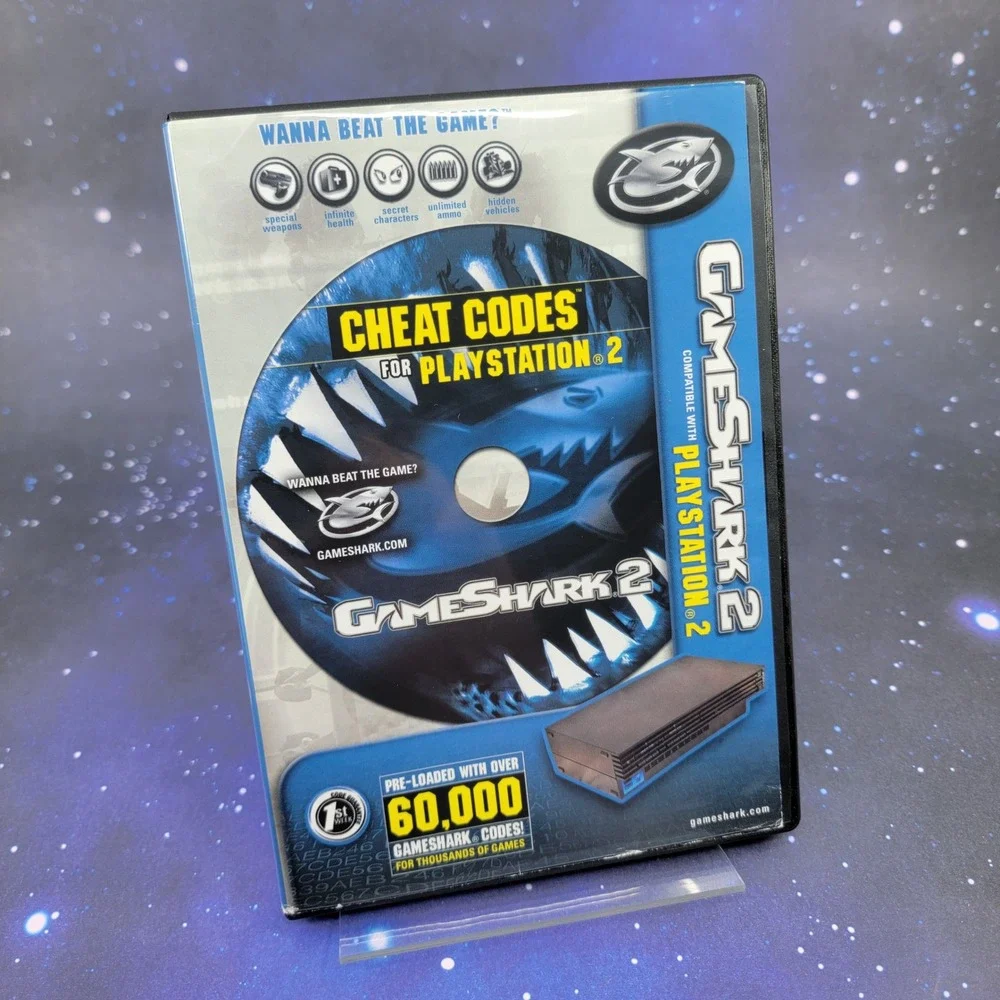 GameShark 2 Cheat Codes Video Game for PlayStation 2 PS2 V1.1 Mad Catz Disc Case